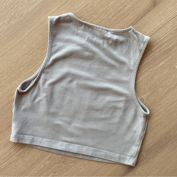 ASOS Design 2-pack Crop Tops Sizes US 2/4 in Khaki and Mint - Picture 13 of 16